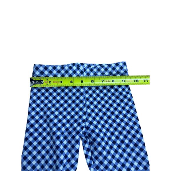 Matilda Jane Girls Size 4 Ruffle Pants – Navy Gingham Floral Hem Boho Boutique - Picture 4 of 5